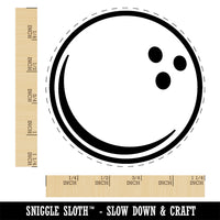 Bowling Ball Rubber Stamp for Stamping Crafting Planners