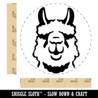 Fluffy Wooly Llama Head Rubber Stamp for Stamping Crafting Planners