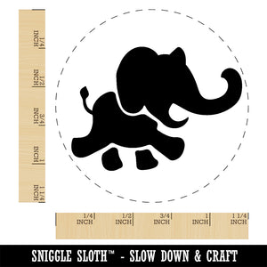 Marching Baby Elephant Rubber Stamp for Stamping Crafting Planners