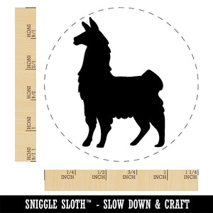 Proud Wooly Llama Standing Silhouette Rubber Stamp for Stamping Crafting Planners