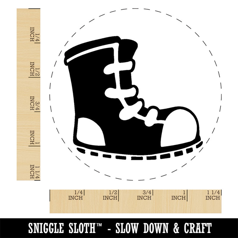 Sneaker Shoe High Top Laces Rubber Stamp for Stamping Crafting Planners