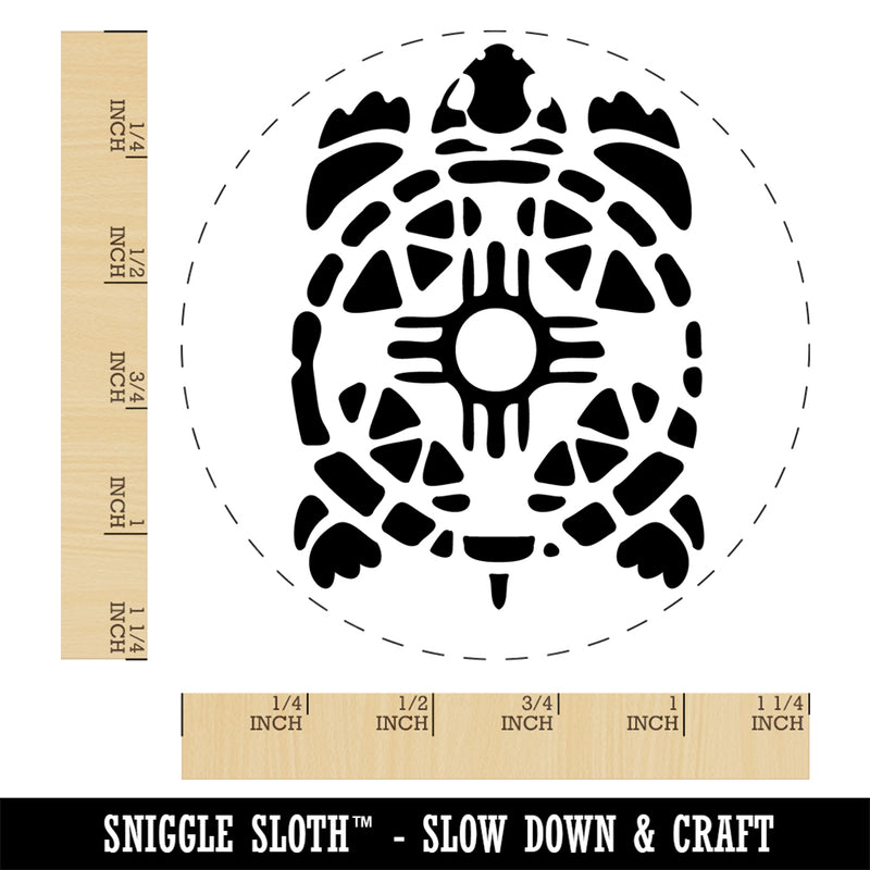 Southwestern Style Tribal Turtle Tortoise Terrapin Rubber Stamp for Stamping Crafting Planners
