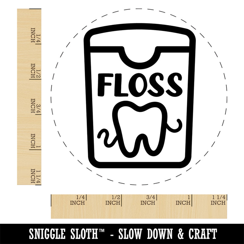 Dental Floss Tooth Dentist Rubber Stamp for Stamping Crafting Planners