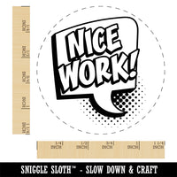 Nice Work Text Chat Comic Bubble Teacher Student Rubber Stamp for Stamping Crafting Planners