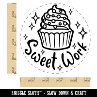 Sweet Work Cupcake Teacher Student Rubber Stamp for Stamping Crafting Planners