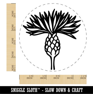 Cornflower Bachelor's Button Bloom Rubber Stamp for Stamping Crafting Planners