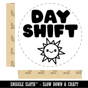 Day Shift Work Schedule Rubber Stamp for Stamping Crafting Planners