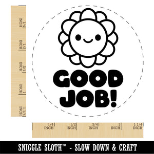 Good Job Happy Flower Teacher Student Rubber Stamp for Stamping Crafting Planners