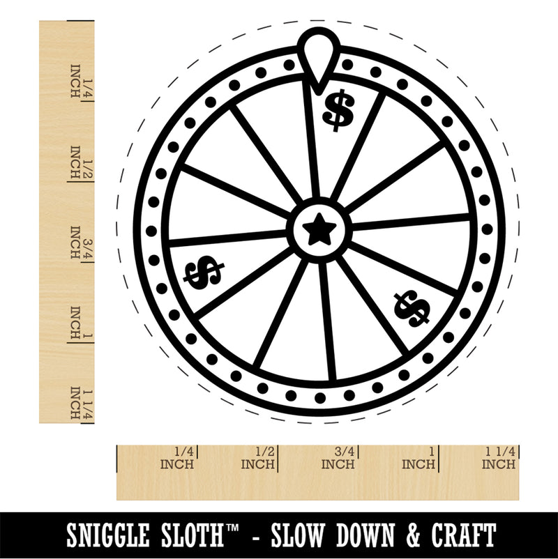 Lottery Wheel Rubber Stamp for Stamping Crafting Planners