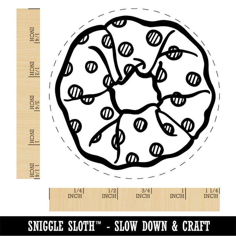 Polka Dot Hair Scrunchie Rubber Stamp for Stamping Crafting Planners