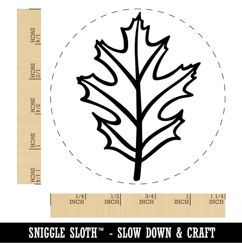 Red Oak Leaf Rubber Stamp for Stamping Crafting Planners