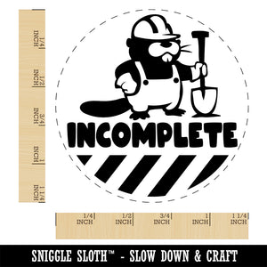 Incomplete Construction Builder Beaver Teacher Student Rubber Stamp for Stamping Crafting Planners