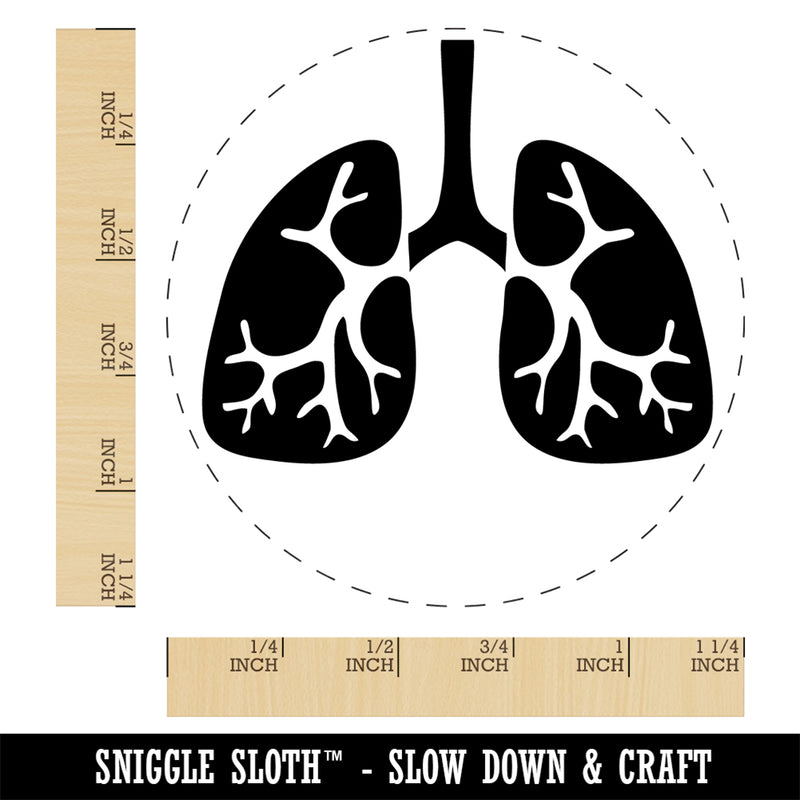 Lungs Anatomy Organ Body Part Rubber Stamp for Stamping Crafting Planners