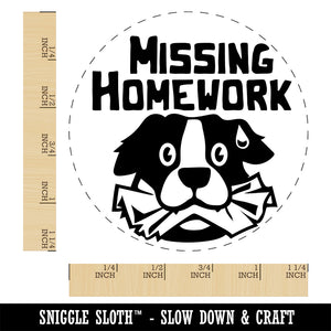 Missing Homework Dog Ate It Teacher Student Rubber Stamp for Stamping Crafting Planners