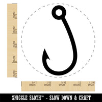 Single Barbed Fishing Hook Angler Fisherman Rubber Stamp for Stamping Crafting Planners