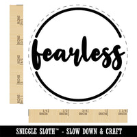 Fearless Cursive Text Rubber Stamp for Stamping Crafting Planners