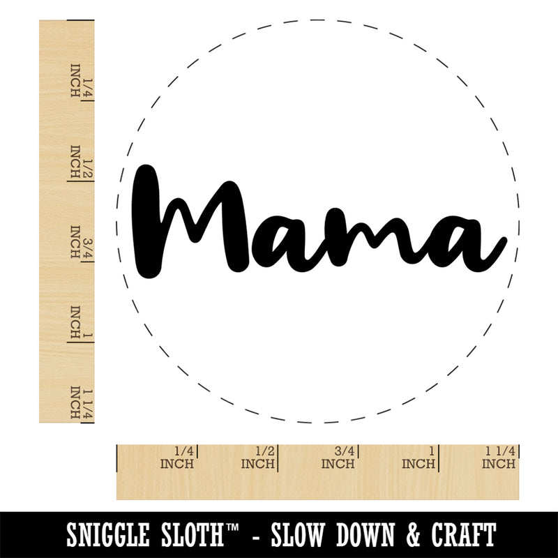 Mama Cursive Text Mom Mother Rubber Stamp for Stamping Crafting Planners