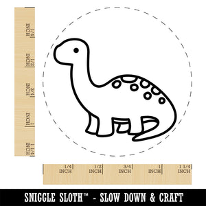 Baby Nursery Brontosaurus Dinosaur Rubber Stamp for Stamping Crafting Planners