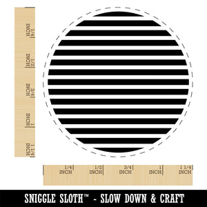 Geometric Striped Circle Rubber Stamp for Stamping Crafting Planners