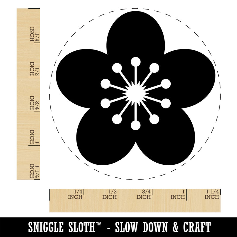 Sakura Cherry Blossom Solid Rubber Stamp for Stamping Crafting Planners