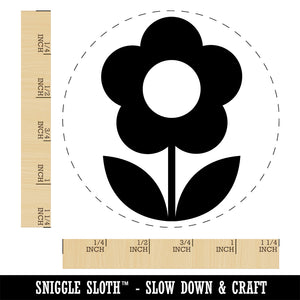 Scandinavian Daisy Simple Flower Rubber Stamp for Stamping Crafting Planners