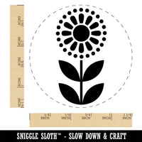 Scandinavian Sunflower Rubber Stamp for Stamping Crafting Planners
