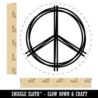 Sketchy Peace Sign Doodle Rubber Stamp for Stamping Crafting Planners