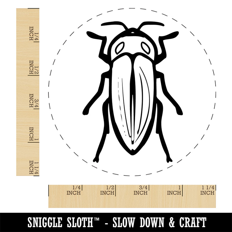 Jewel Beetle Insect Bug Rubber Stamp for Stamping Crafting Planners