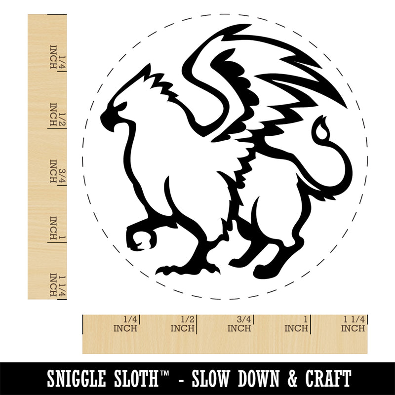 Proud Griffin Fantasy Silhouette Rubber Stamp for Stamping Crafting Planners