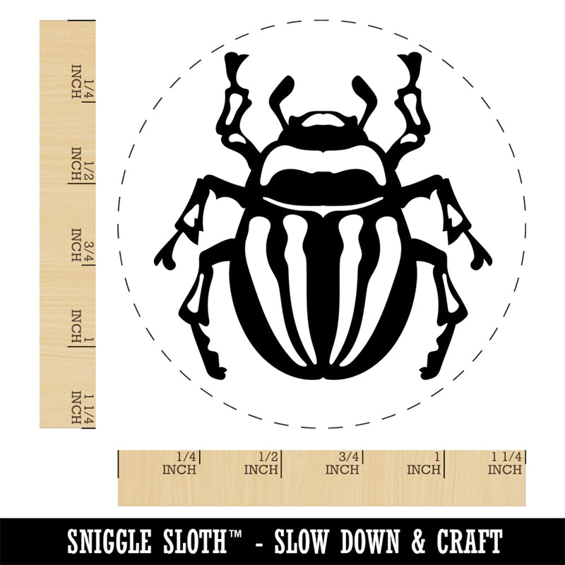 Round Striped Potato Beetle Bug Insect Rubber Stamp for Stamping Crafting Planners