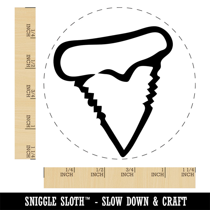 Shark Tooth Fang Rubber Stamp for Stamping Crafting Planners