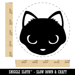 Simple Cat Head Icon Rubber Stamp for Stamping Crafting Planners