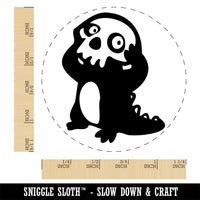 Spooky Creature Wearing Skull Rubber Stamp for Stamping Crafting Planners