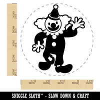 Waving Clown Circus Carnival Rubber Stamp for Stamping Crafting Planners