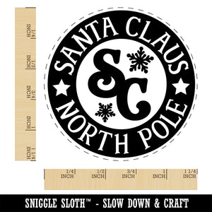 Santa Claus North Pole Christmas Rubber Stamp for Stamping Crafting Planners