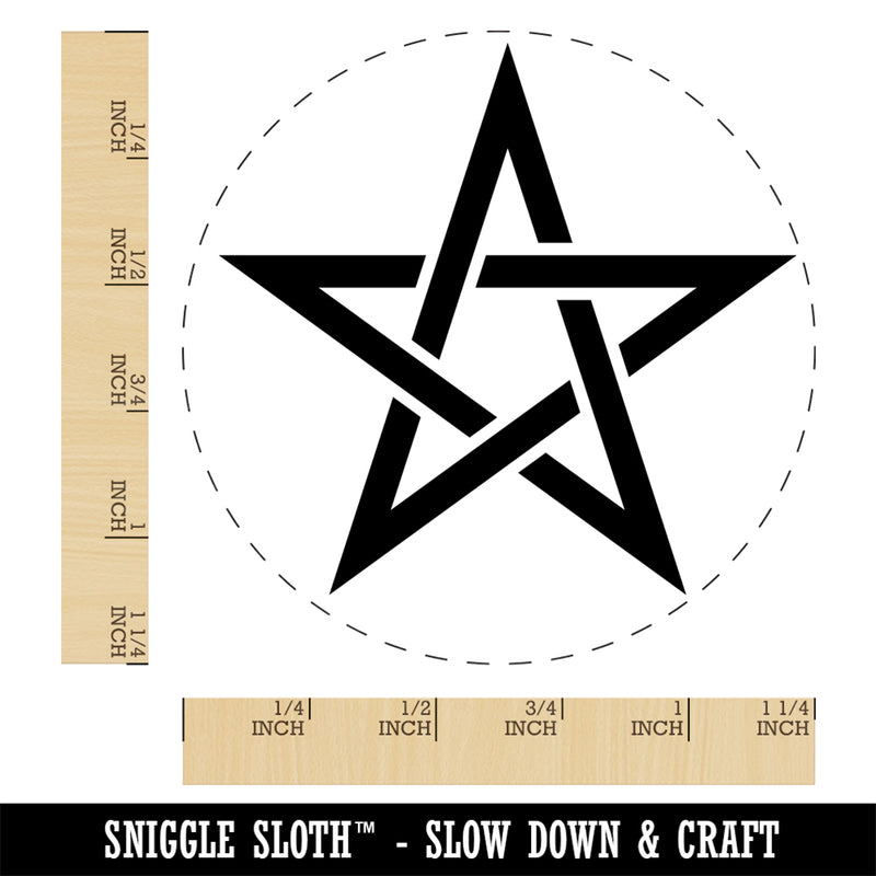 Pentacle Star Witch Wicca Occult Rubber Stamp for Stamping Crafting Planners