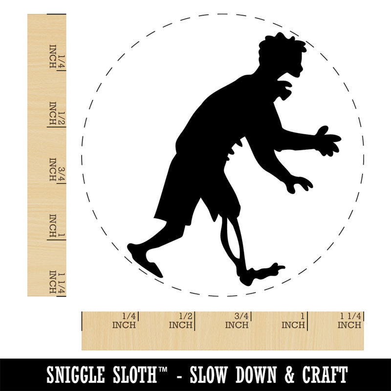 Shambling Zombie Monster Halloween Rubber Stamp for Stamping Crafting Planners