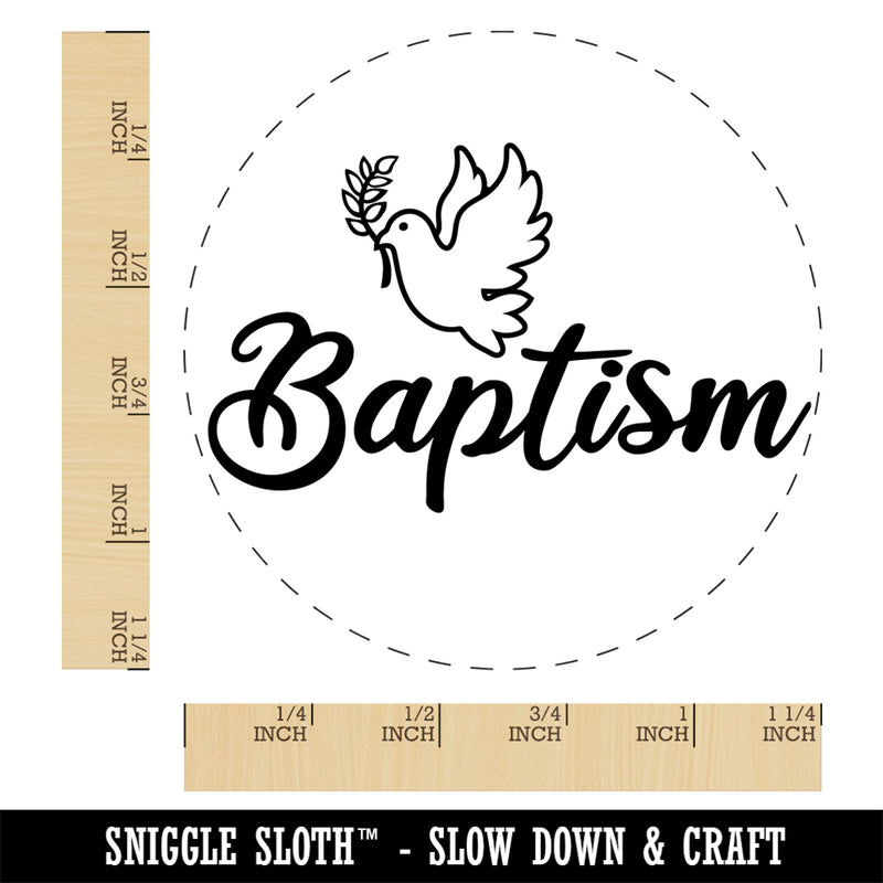 Baptism Dove Christening Rubber Stamp for Stamping Crafting Planners