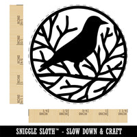 Crow Raven Branches Rubber Stamp for Stamping Crafting Planners