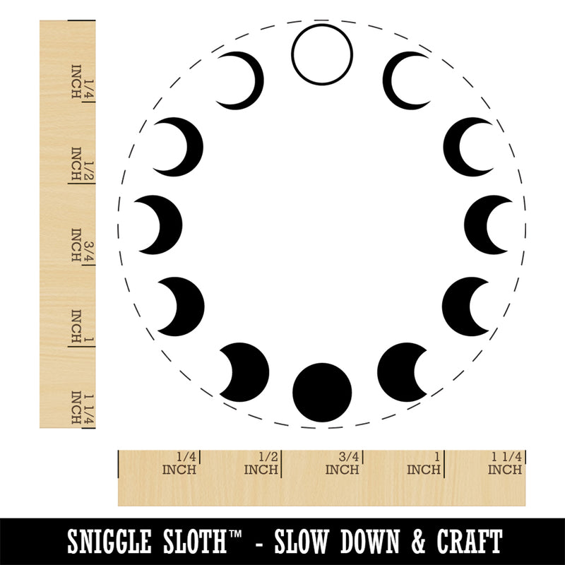 Moon Lunar Eclipse Phases Rubber Stamp for Stamping Crafting Planners
