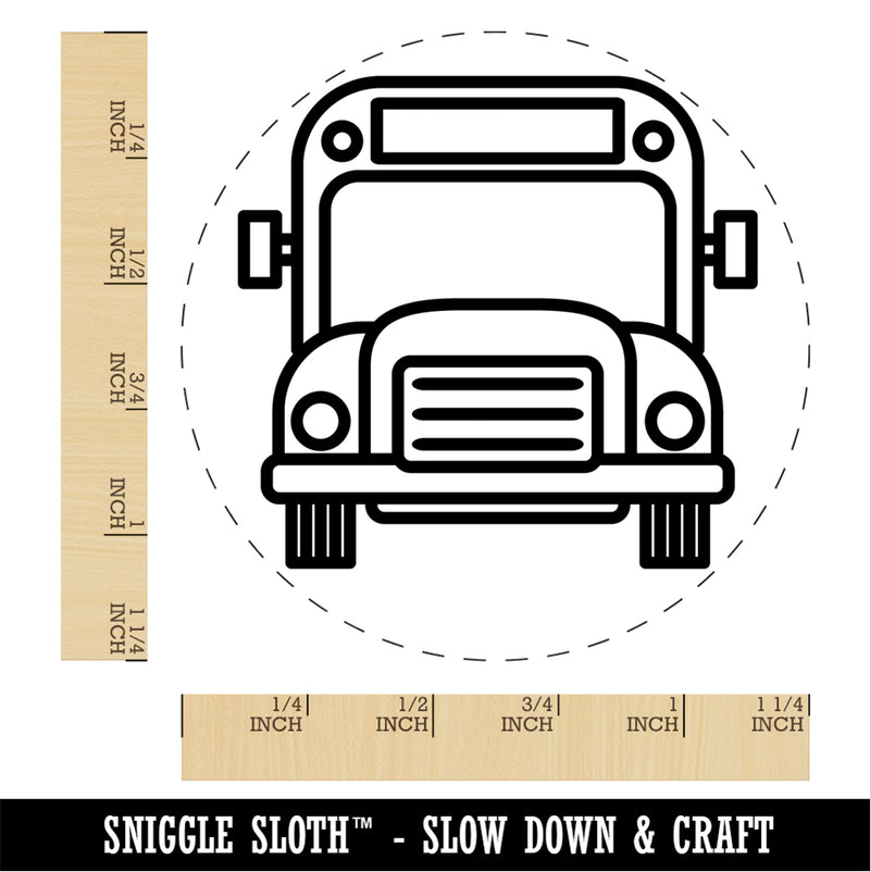Bus Front View Teacher School Rubber Stamp for Stamping Crafting Planners