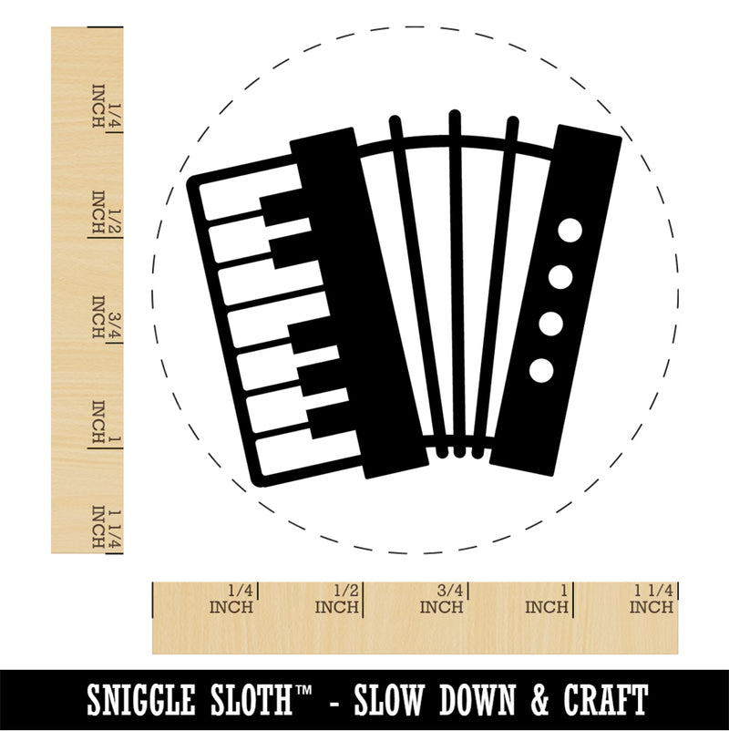 Classic Accordion Music Rubber Stamp for Stamping Crafting Planners