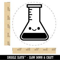 Kawaii Beaker Science Teacher School Rubber Stamp for Stamping Crafting Planners