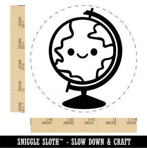 Kawaii Globe Earth Teacher School Rubber Stamp for Stamping Crafting Planners
