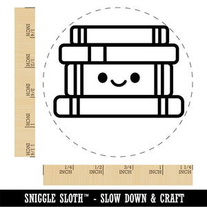 Kawaii Stack of Books Teacher School Rubber Stamp for Stamping Crafting Planners