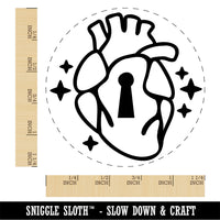 Magic Heart Keyhole Rubber Stamp for Stamping Crafting Planners