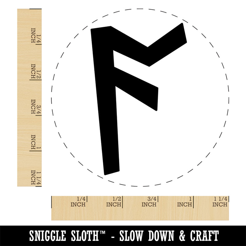 Norse Viking Dwarven Rune Letter A Rubber Stamp for Stamping Crafting Planners