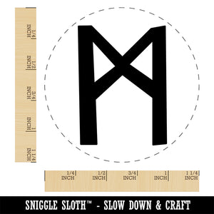 Norse Viking Dwarven Rune Letter M Rubber Stamp for Stamping Crafting Planners