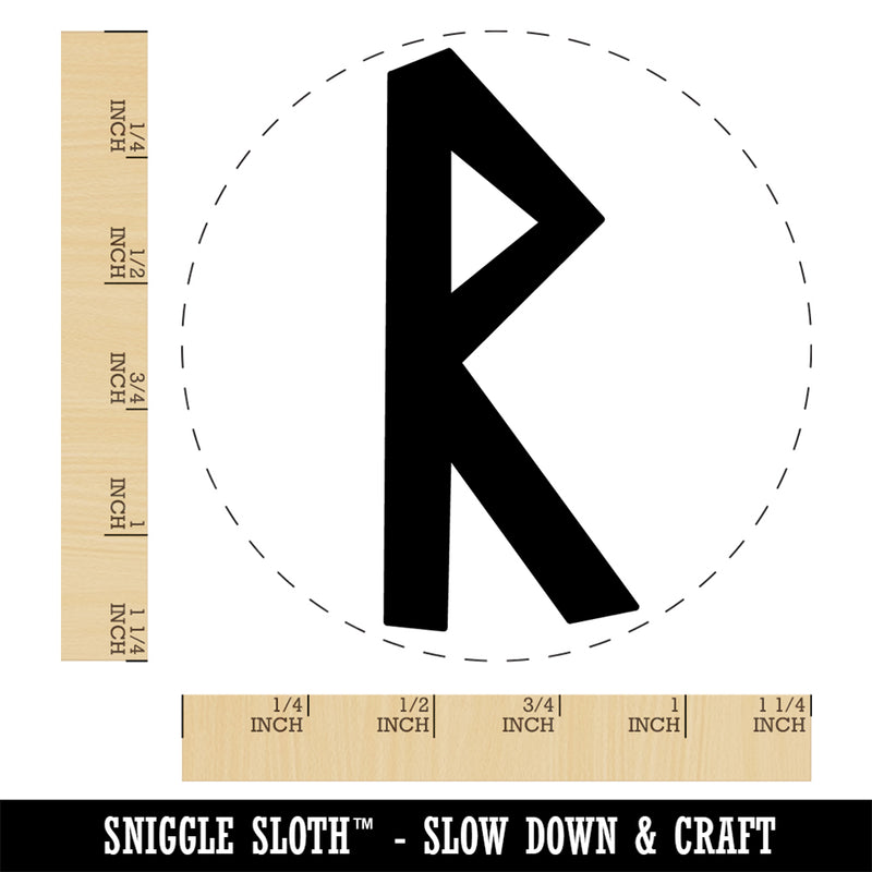 Norse Viking Dwarven Rune Letter R Rubber Stamp for Stamping Crafting Planners