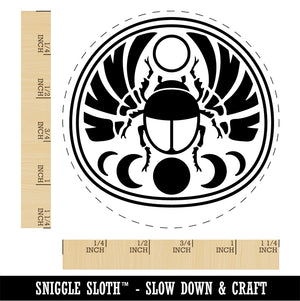 Sacred Celestial Moon Scarab Rubber Stamp for Stamping Crafting Planners